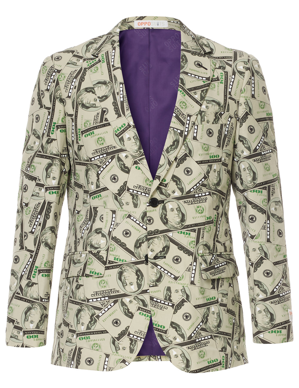 Vue de face de la veste du costume Mr. Cashanova pour homme