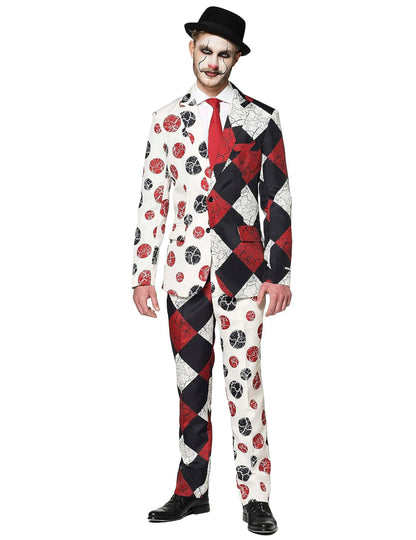Disfarce de Mr. Clown Vintage Suitmeister™ para homem