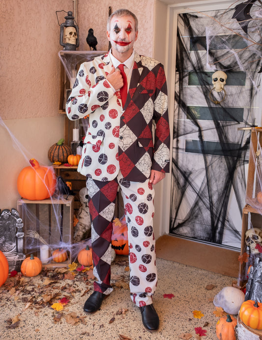 Disfarce de Mr. Clown Vintage Suitmeister™ para homem