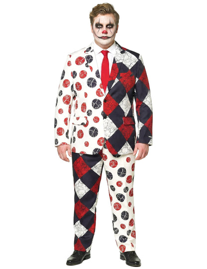 Disfarce de Mr. Clown Vintage Suitmeister™ para homem