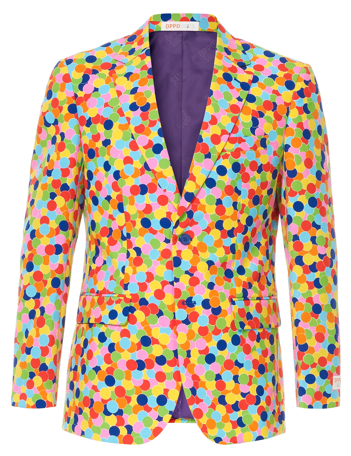 Vue de face de la veste du Costume Mr. Confetteroni Opposuits pour homme