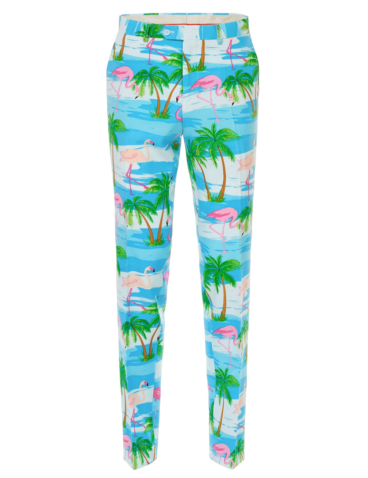 Vue de face du pantalon du costume Mr. Flamingo pour homme