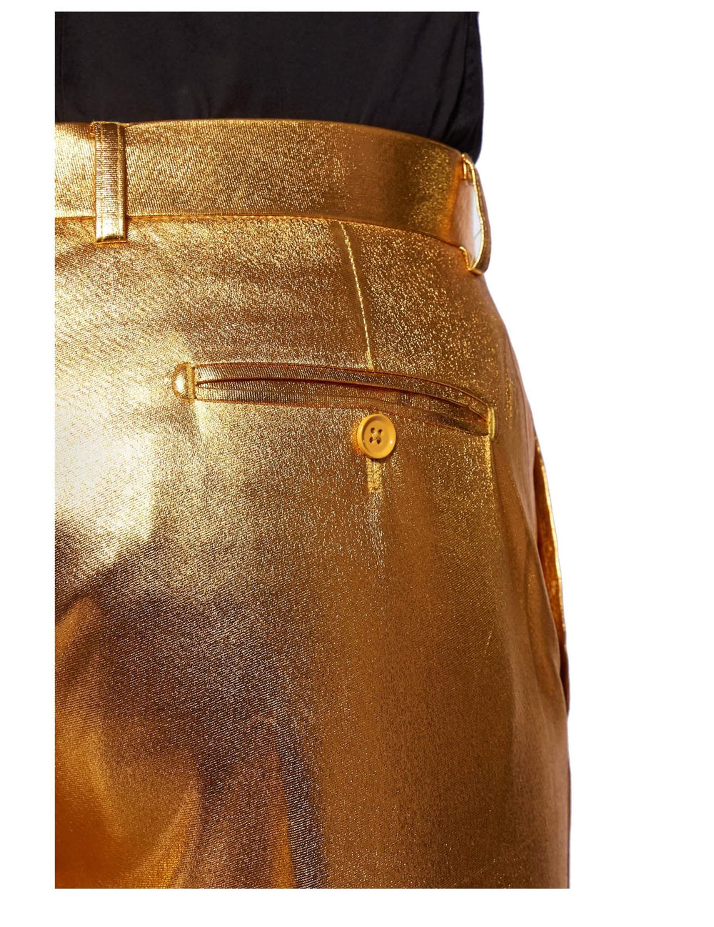 Fato Mr. Groovy Gold para homem dourado brilhante