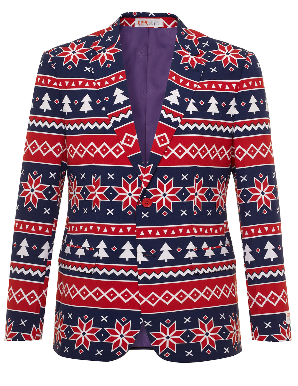 Vue de face de la veste du costume Mr. Nordic Xmas