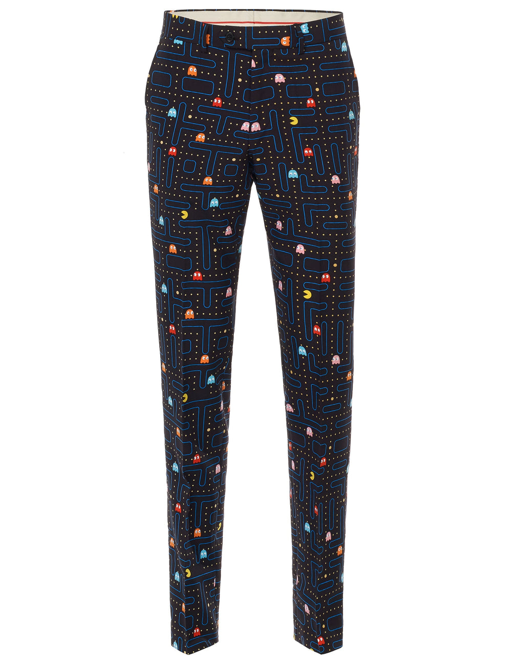 Vue de face du pantalon du costume Mr. Pac-Man pour homme