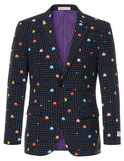 Vue de face de la veste du costume Mr. Pac-Man pour homme