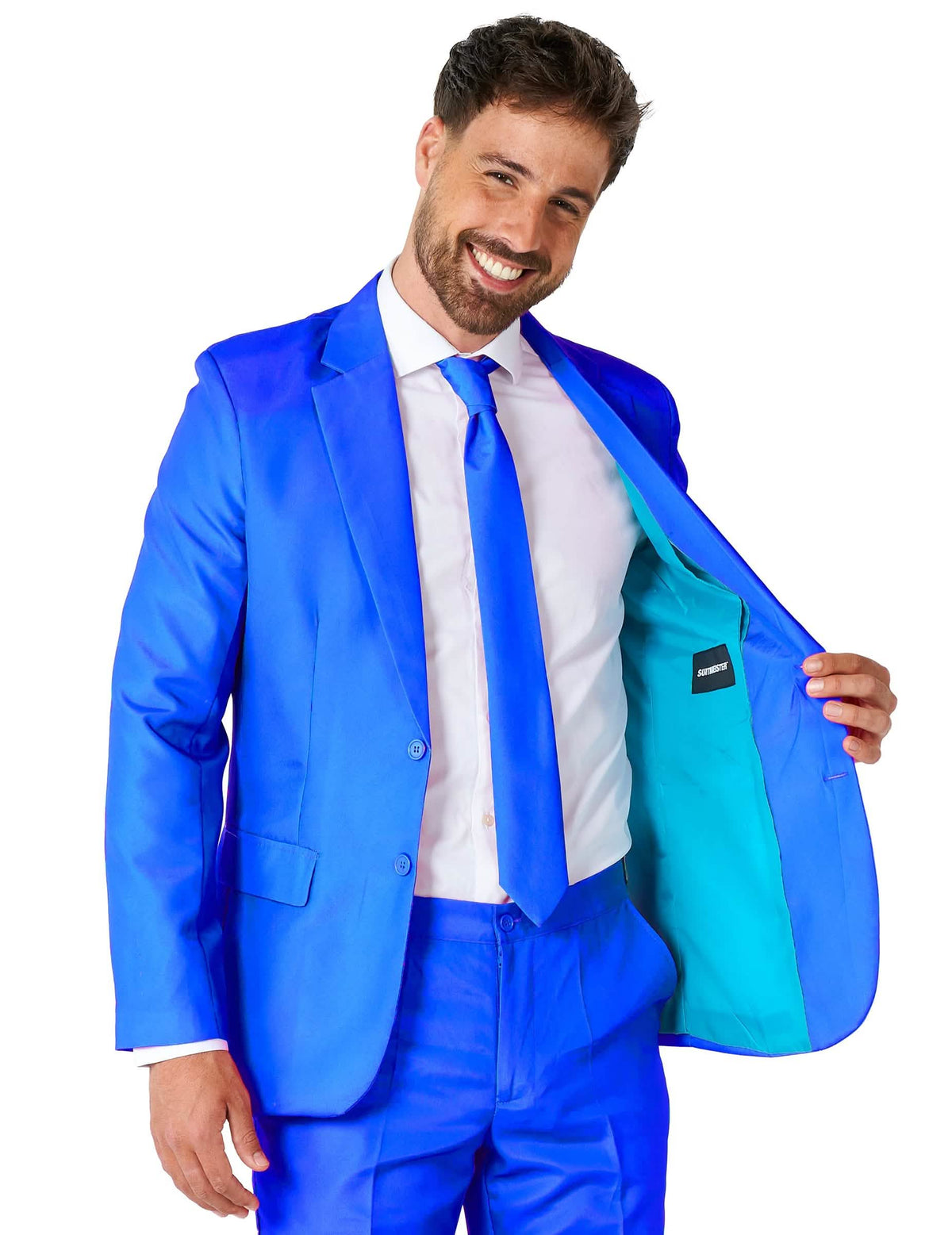 Fato Mr. Solid azul homem Suitmeister™