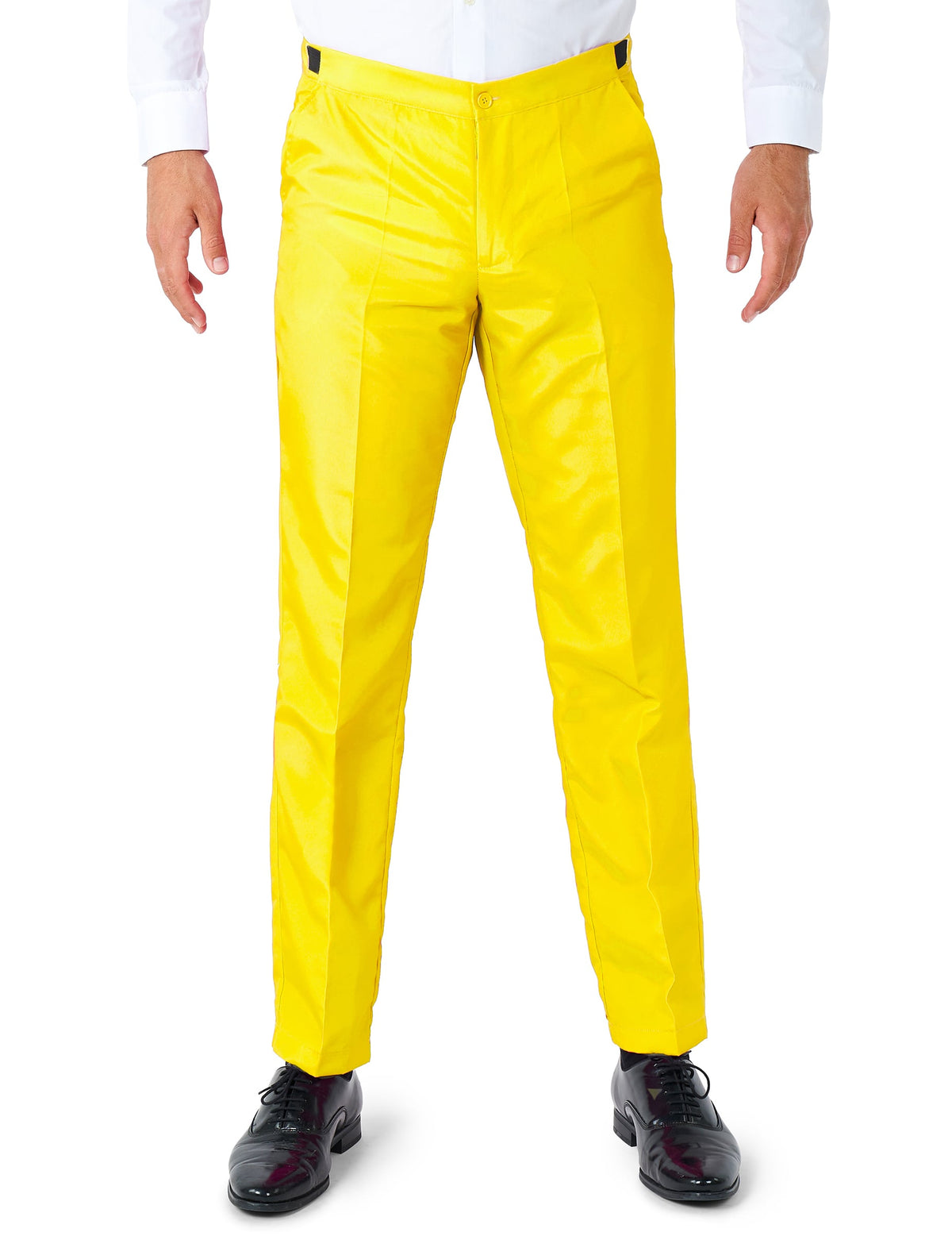 Vue du pantalon du Costume Mr. Solid pour homme jaune