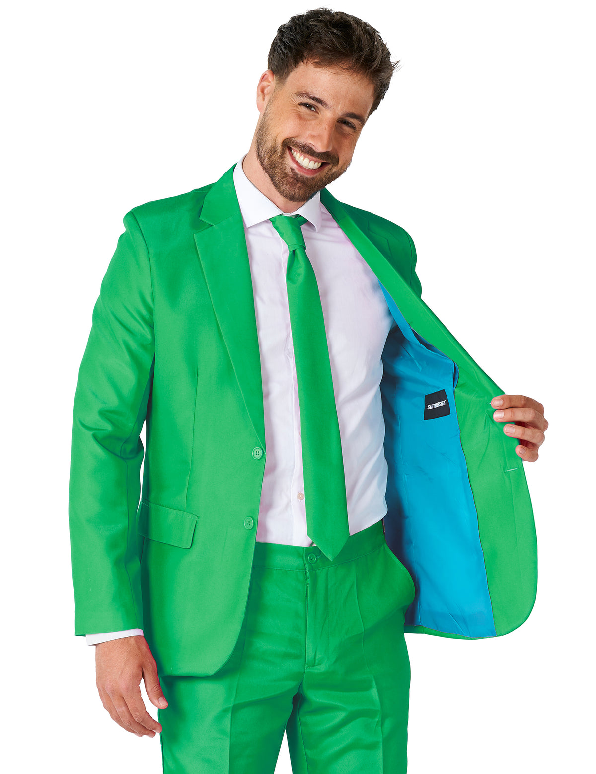 Fato Mr. Solid verde homem Suitmeister™