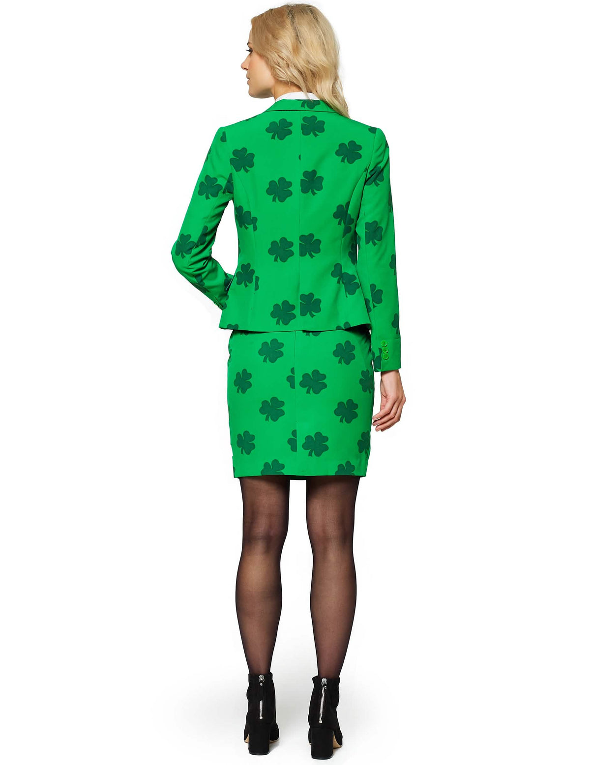 Vista de trás do fato Mrs. Lucky Opposuits St Patrick