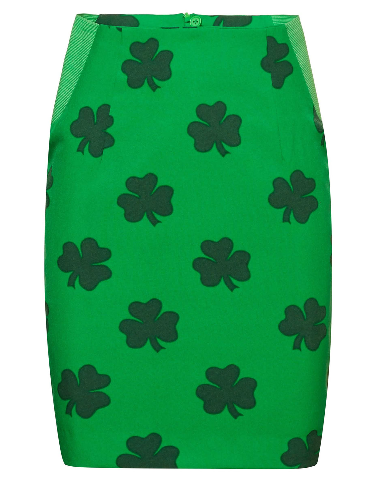 Detalhe da saia do fato Mrs. Lucky Opposuits St Patrick