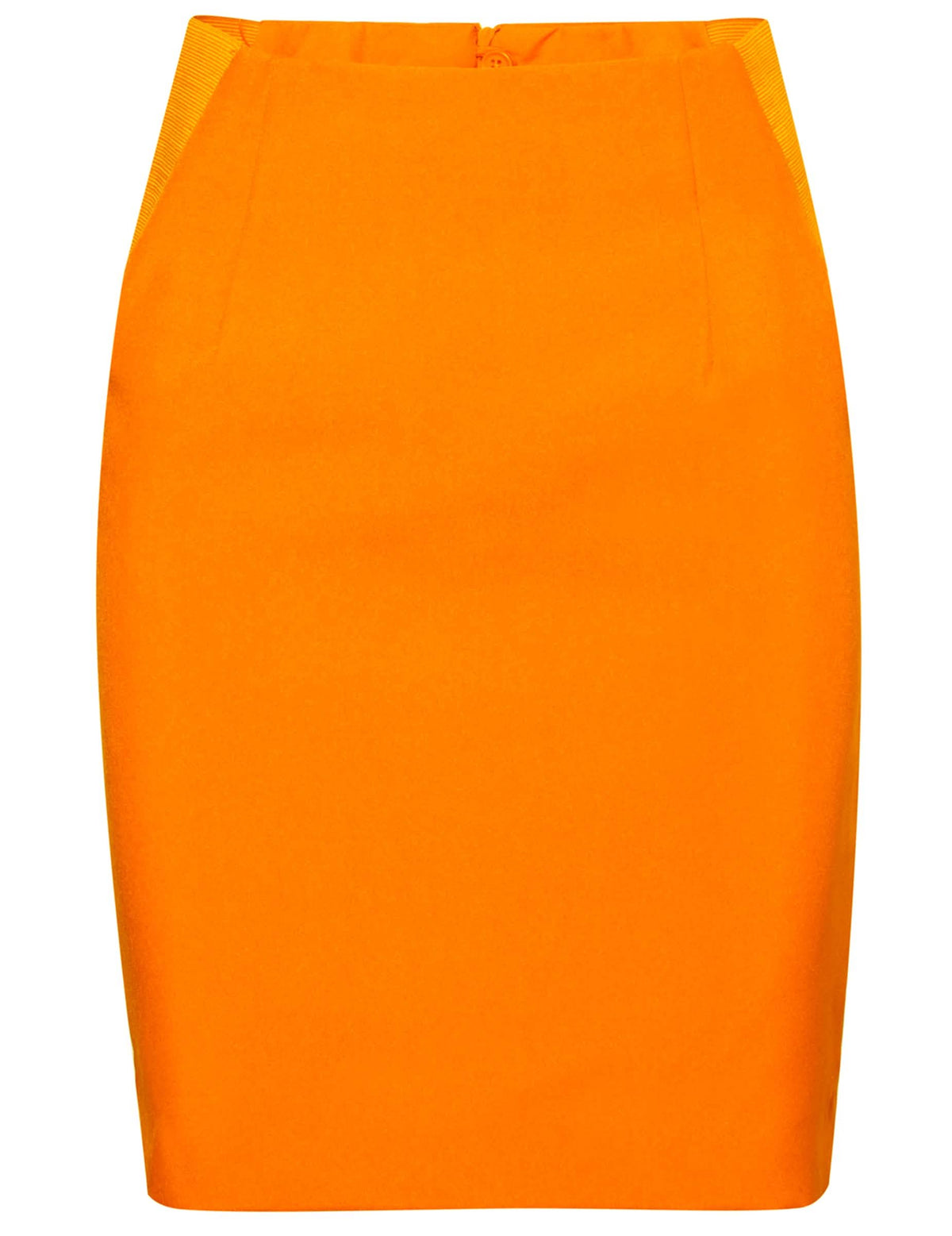 Detalhe da saia do fato Mrs. cor de laranja Opposuits