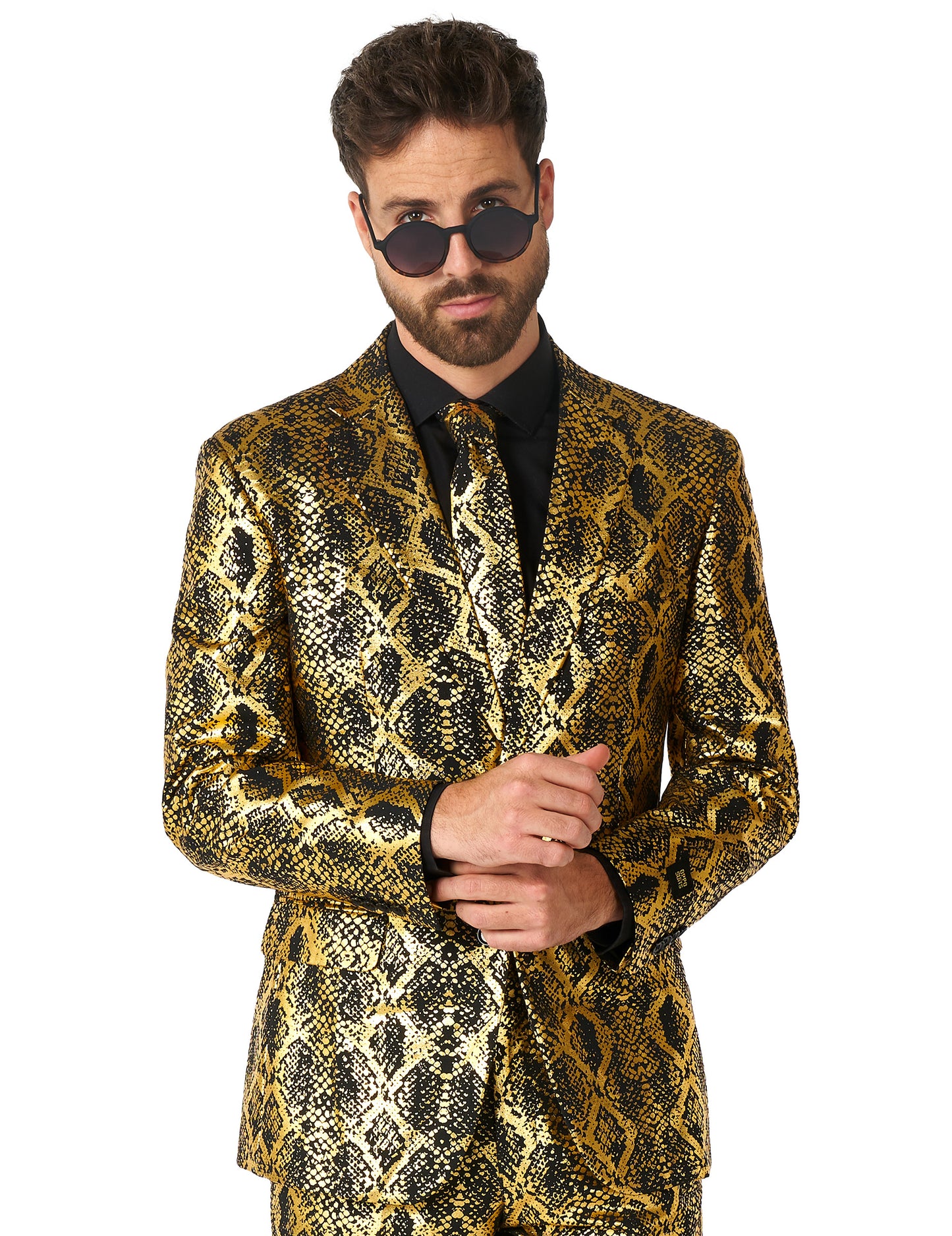 Fato de cobra Brilhante Opposuits para adulto