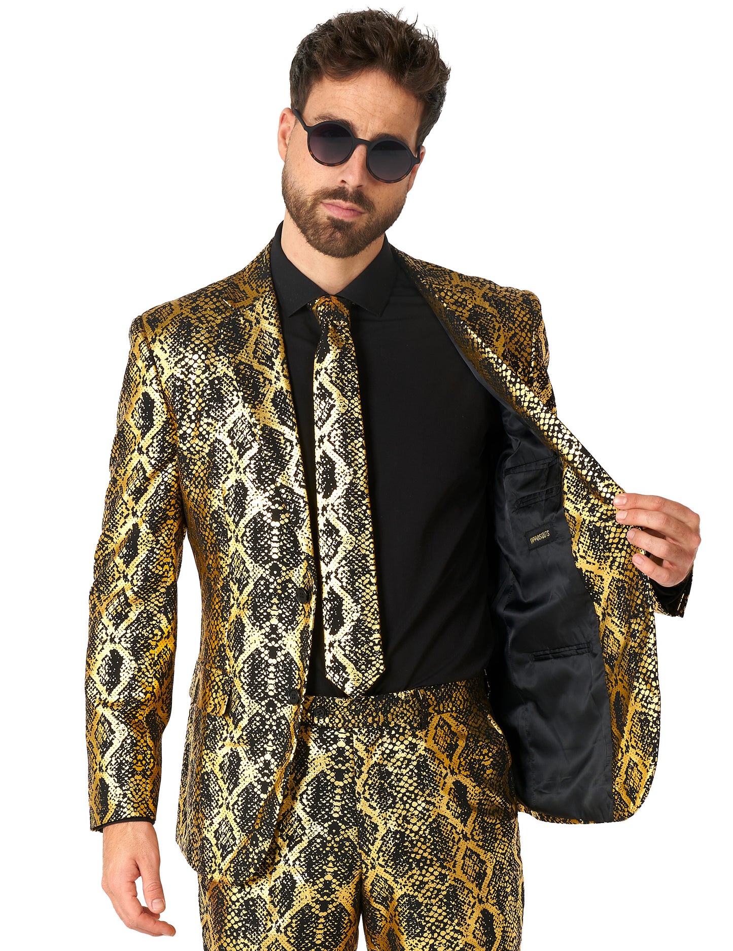 Fato de cobra Brilhante Opposuits para adulto