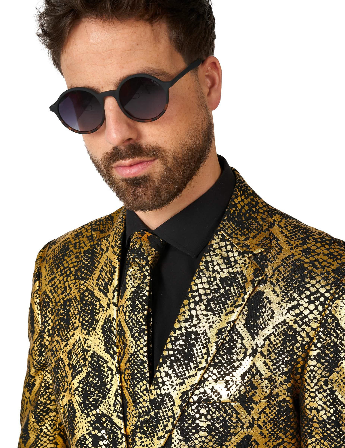 Fato de cobra Brilhante Opposuits para adulto
