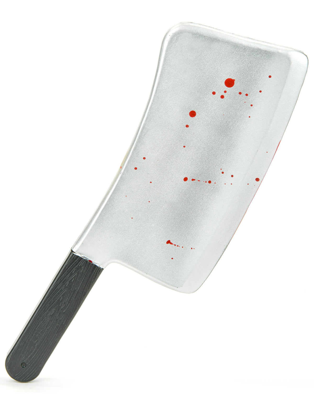 Couperet sanglant Halloween pour adulte en plastique argenté avec taches de sang