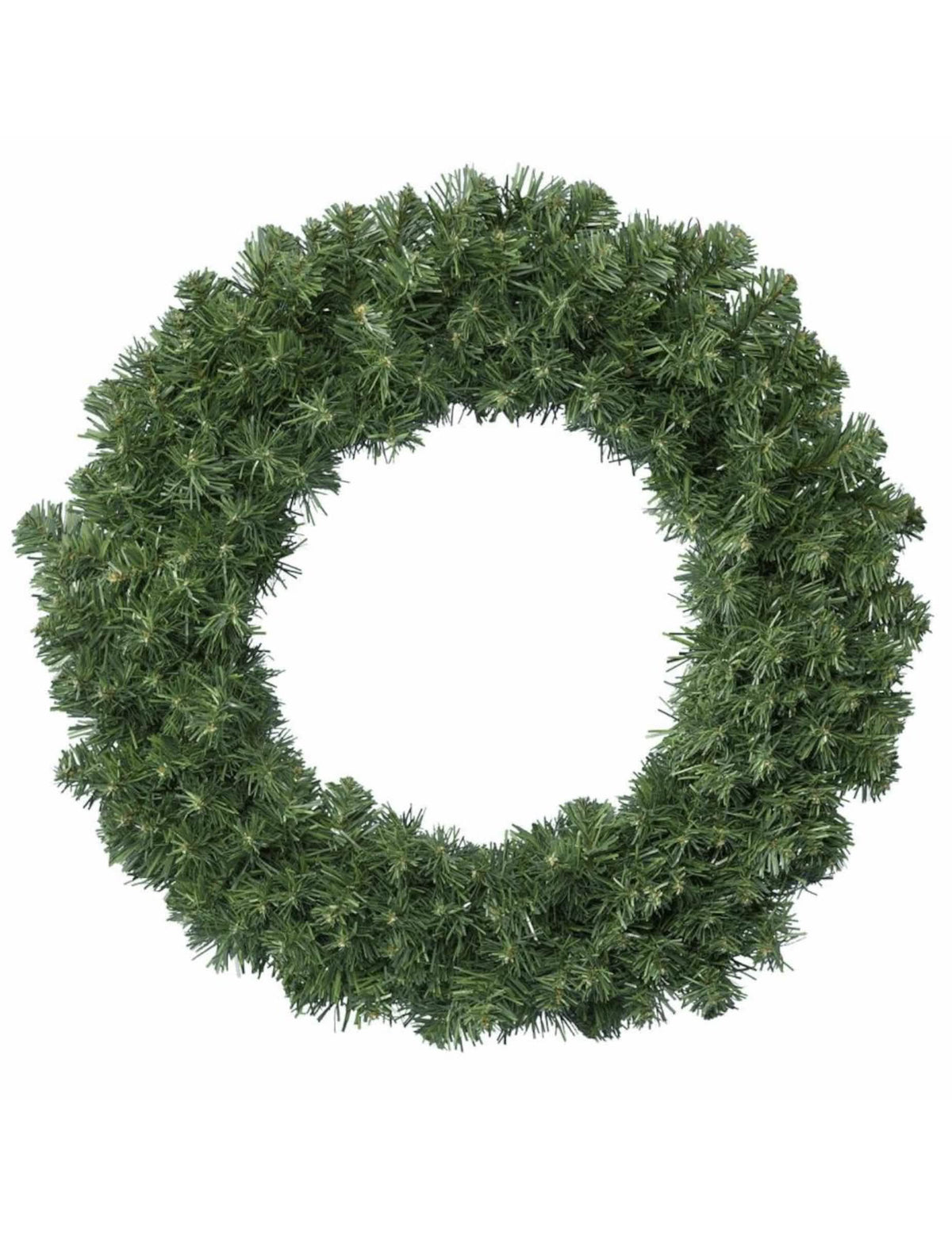 Coroa de natal de pinheiro para decoração de porta verde