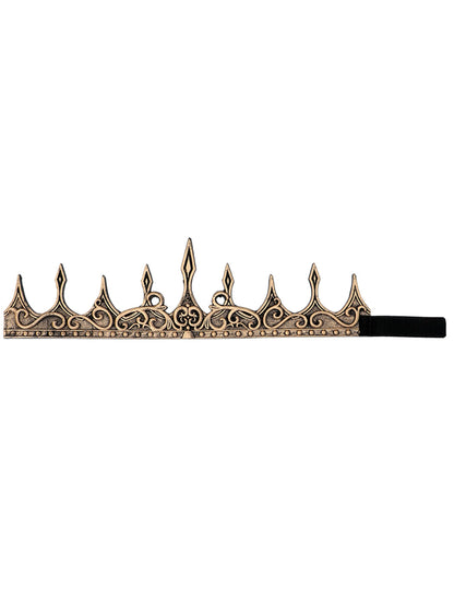 Vue à plat de la couronne de roi médiéval