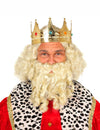 Couronne de roi pour adulte dorée avec pierres colorées