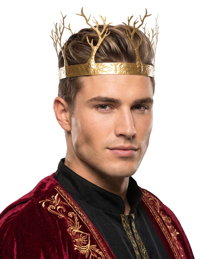 Coroa rei medieval dourada adulto