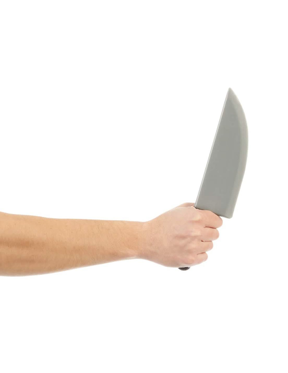 Faca segurada na mão da faca de cozinha de plástico halloween