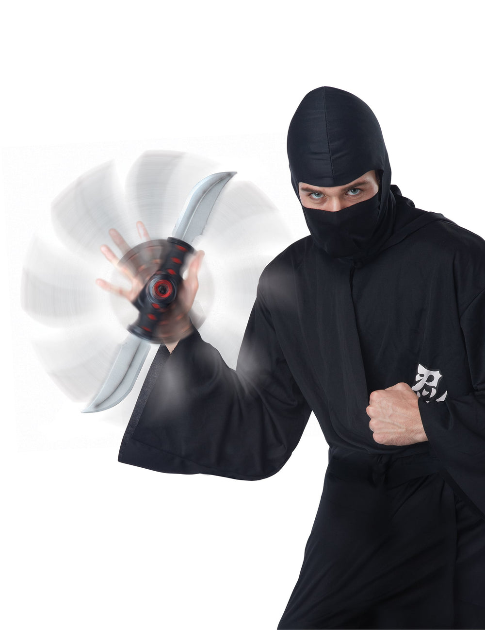 Effet de rotation en mouvement du couteau double lame Ninja