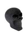Crâne Halloween pour décoration noir à paillettes en résine
