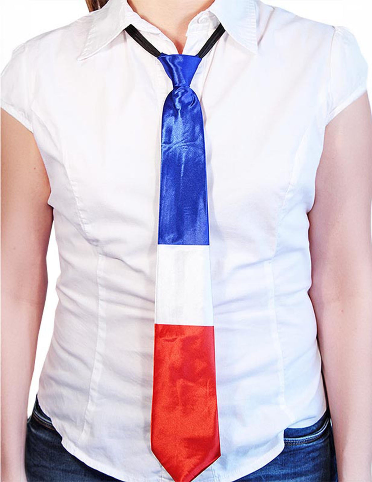 Cravate France pour adulte bleu blanc rouge