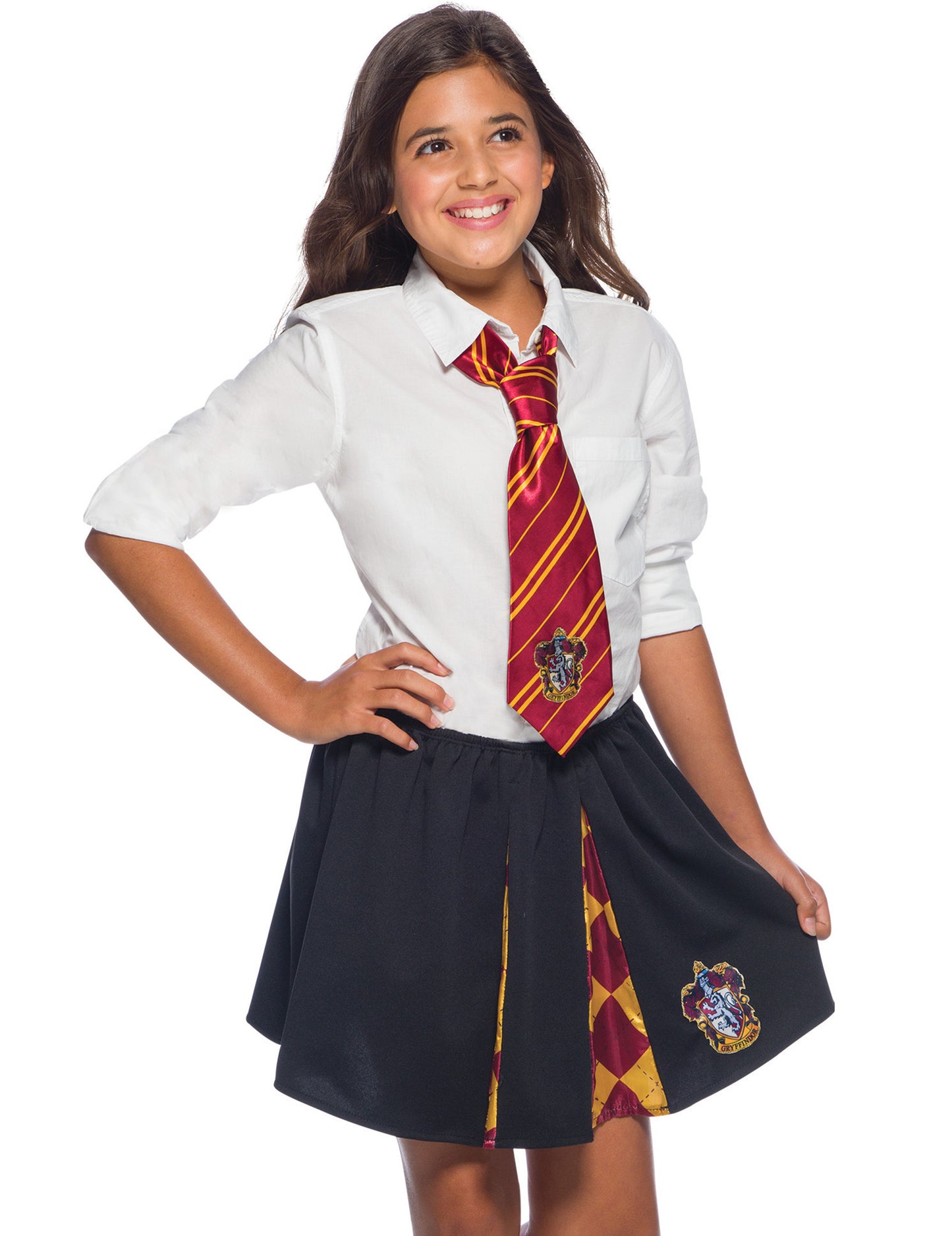 Cravate portée avec un uniforme de la Cravate Gryffondor Harry Potter™