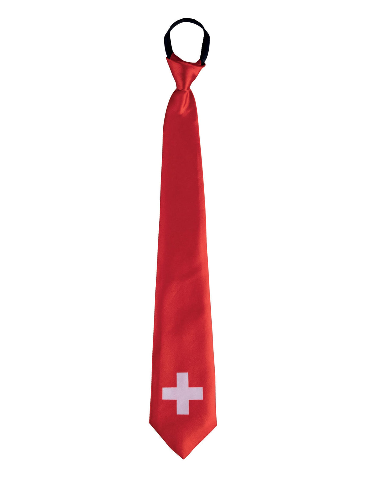Vue de face de la cravate drapeau Suisse