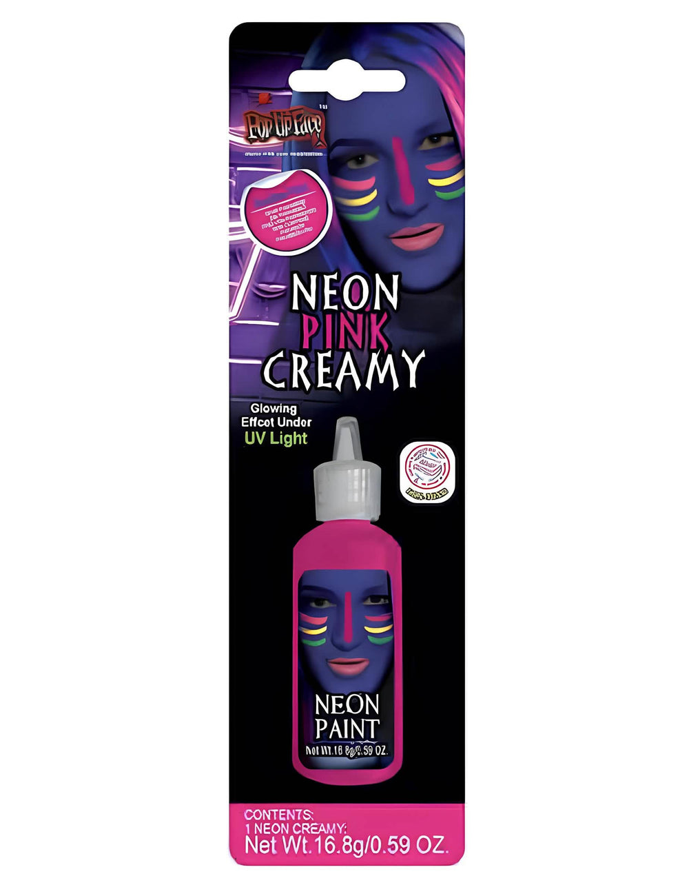 Crème de maquillage néon pour adulte rose fluorescente