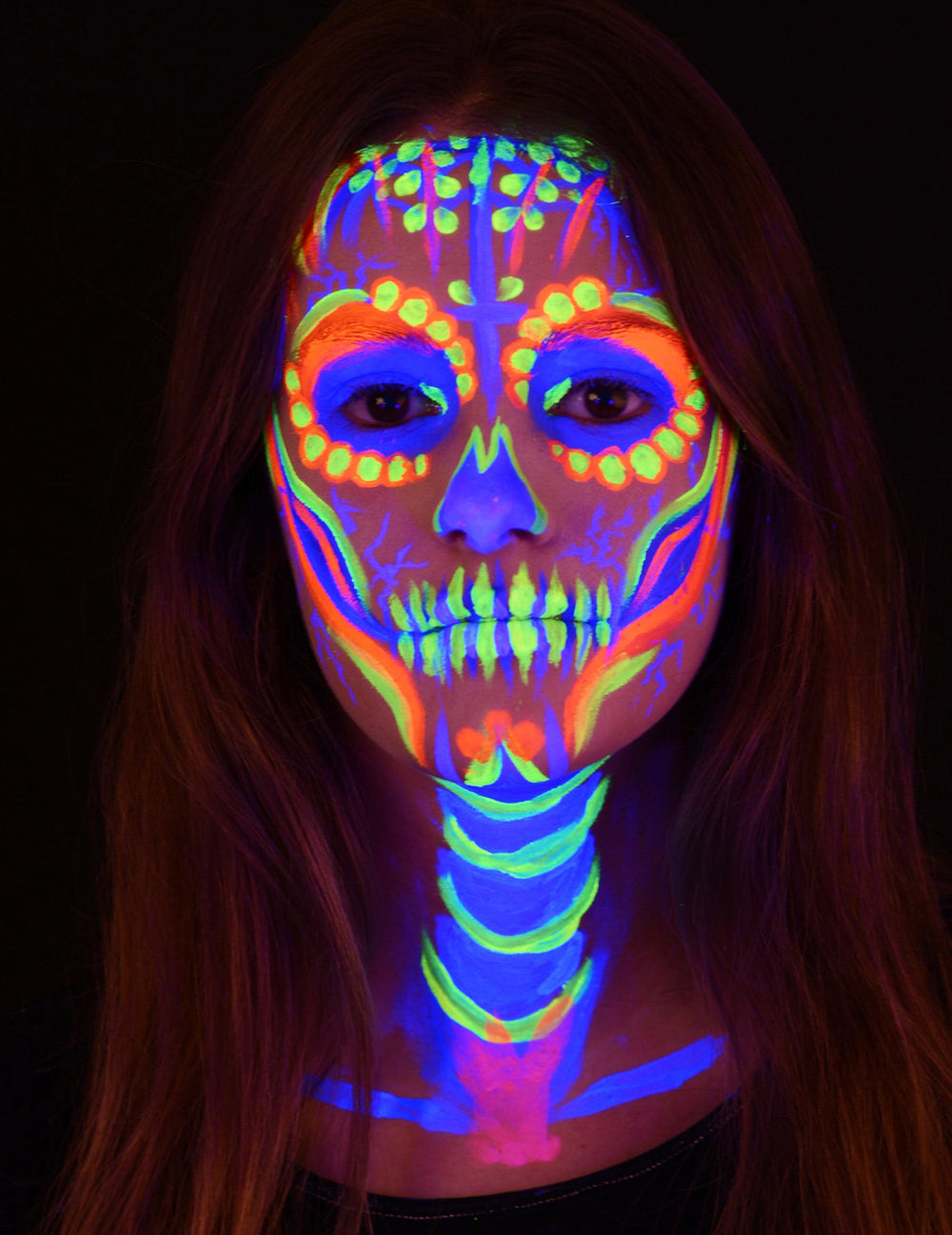 Maquillage de squelette mexicain fluorescent de la crème maquillage professionnelle UV pour adulte et enfant