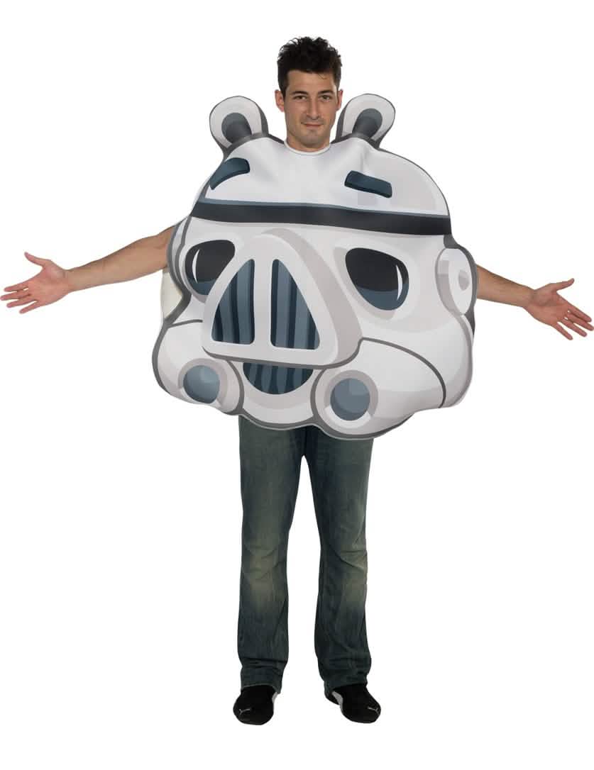 Fato de Stormtrooper™ Angry Birds para adulto branco e cinzento