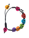 Bracelet Dia de los muertos pour adulte multicolore