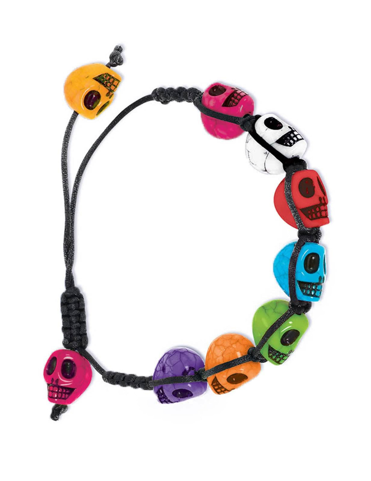 Pulseira Dia de los muertos para adulto multicores