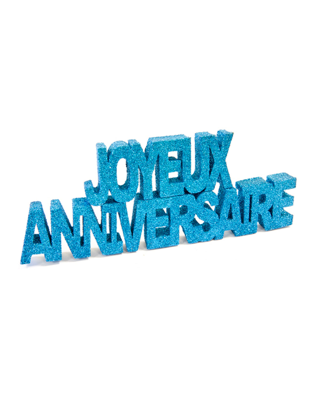 Décoration de table Joyeux anniversaire pour fête turquoise pailletée