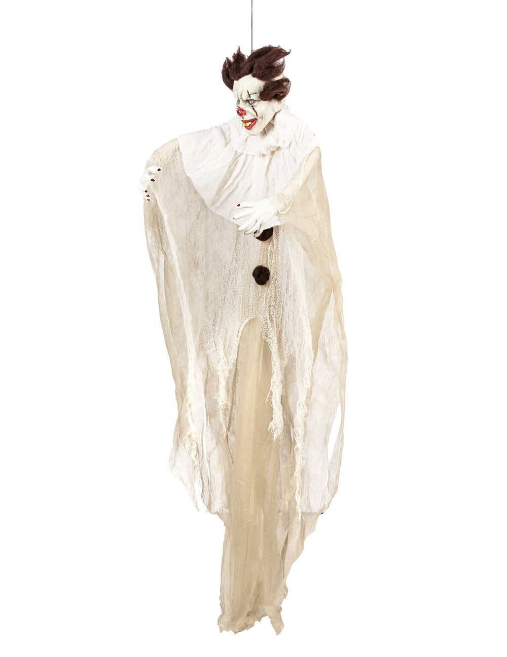 Vue de profil de la décoration à suspendre clown tueur