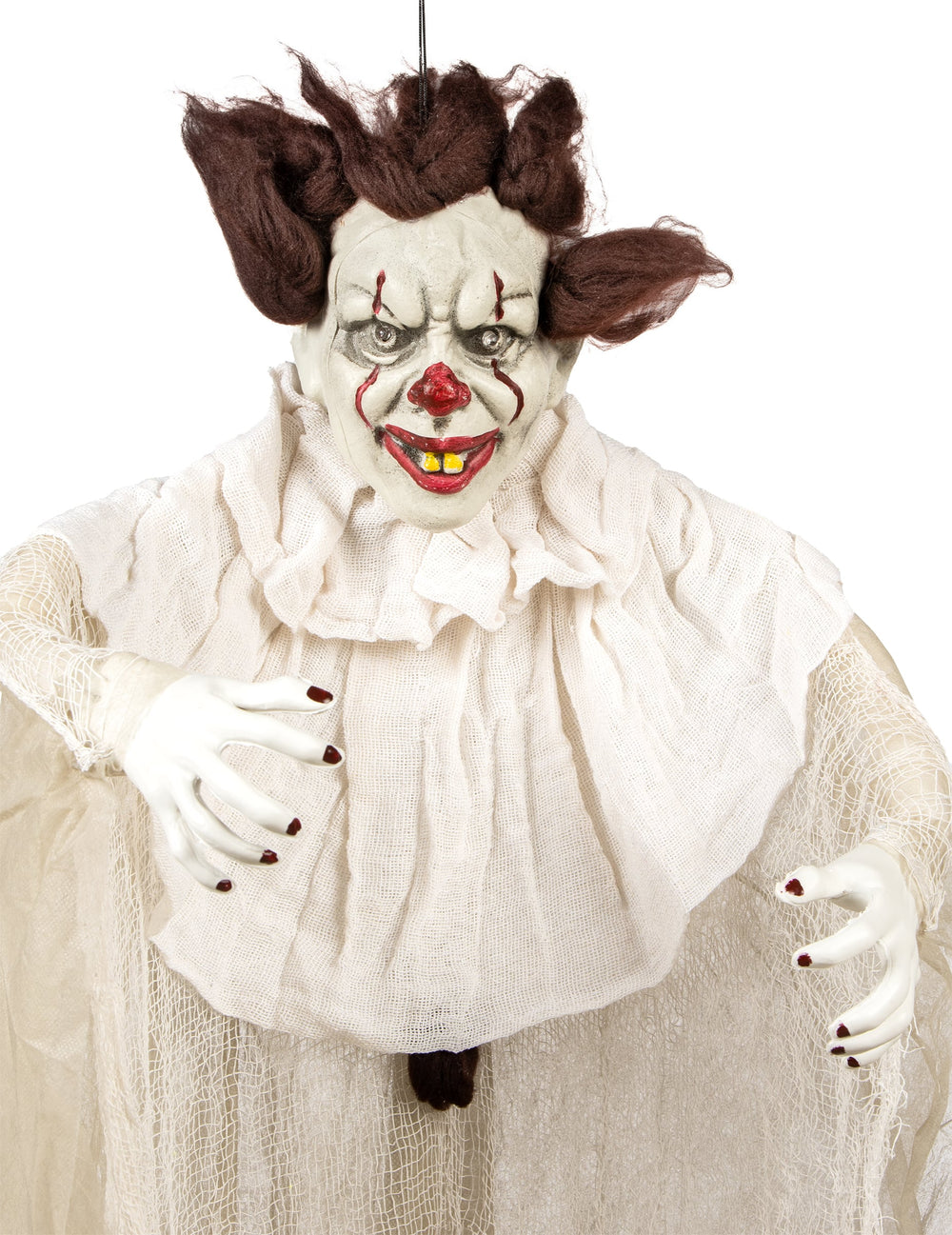 Gros plan sur le visage de la décoration à suspendre clown tueur