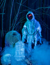 Decoração para pendurar esqueleto acorrentado luminoso Halloween
