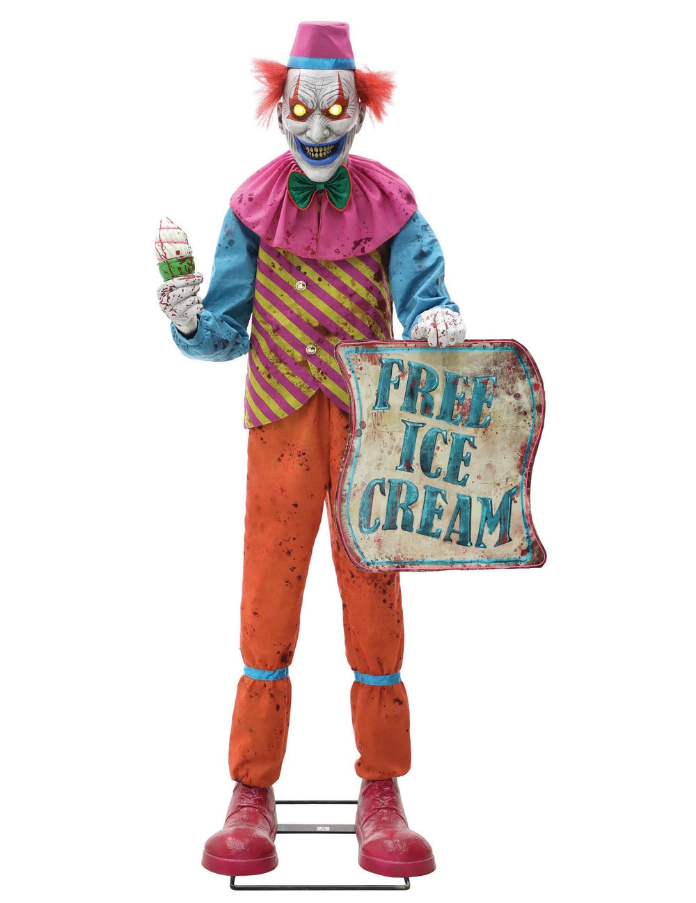 Vue de face de la décoration animée Clown Terrifiant