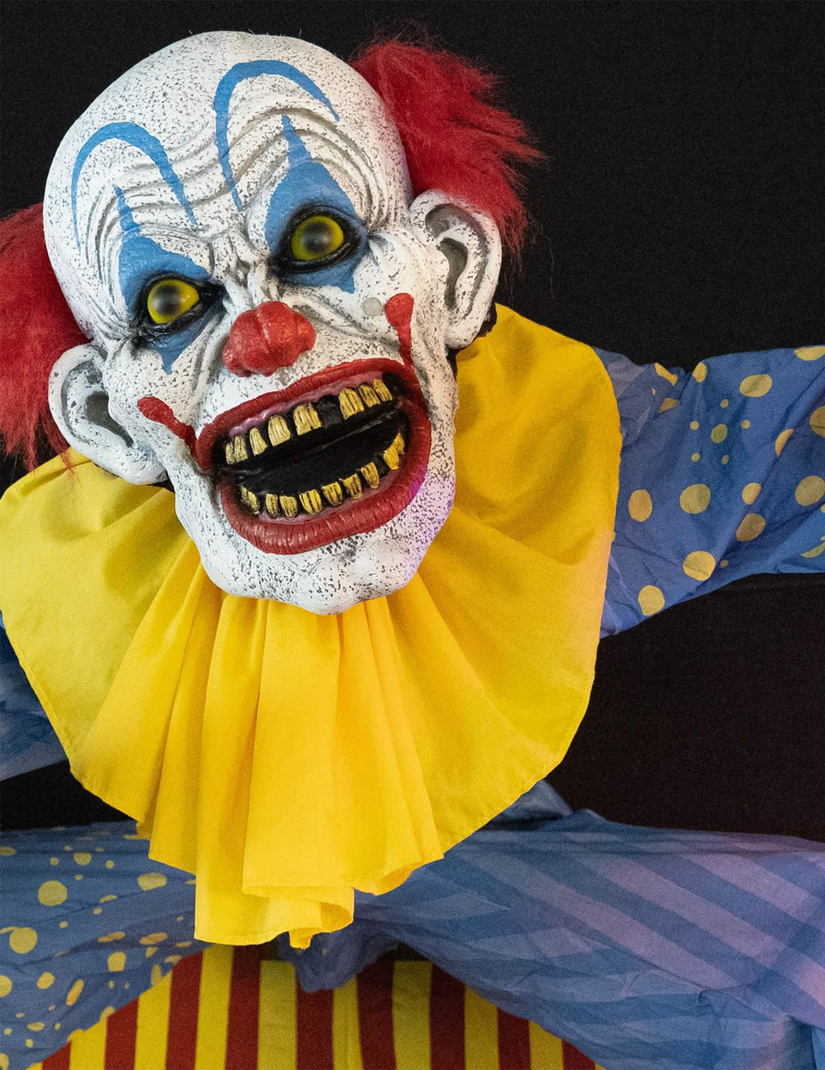 Decoração animada entrada de palhaço com movimentos, sons e efeitos luminosos 290 cm