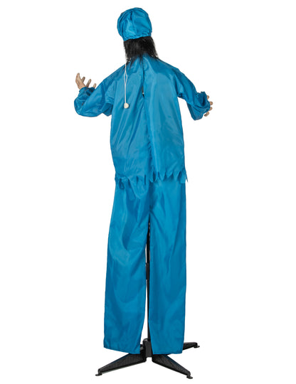 Decoração animada médico louco aterrador com movimentos 170 cm