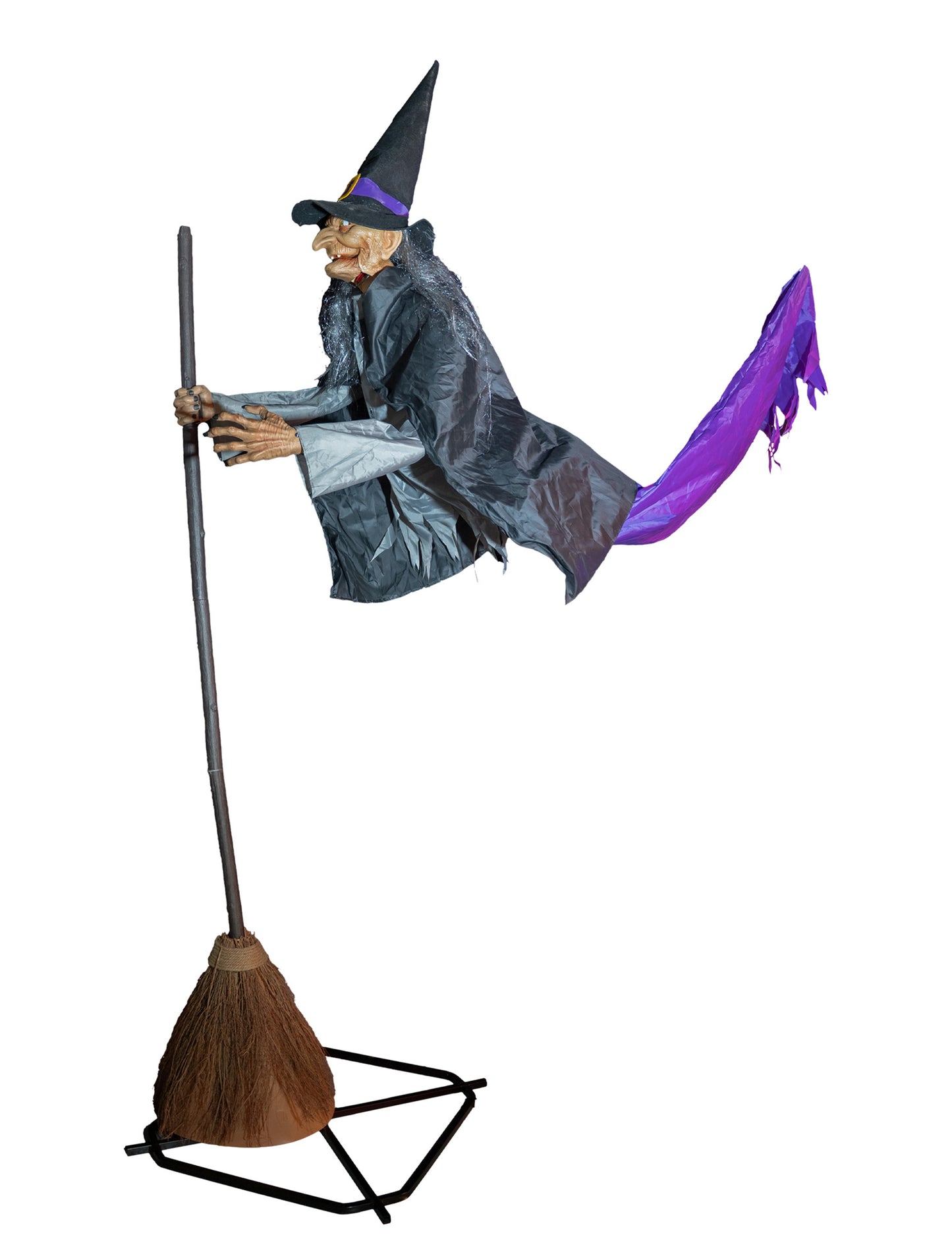 Decoração animada bruxa voadora 310 cm
