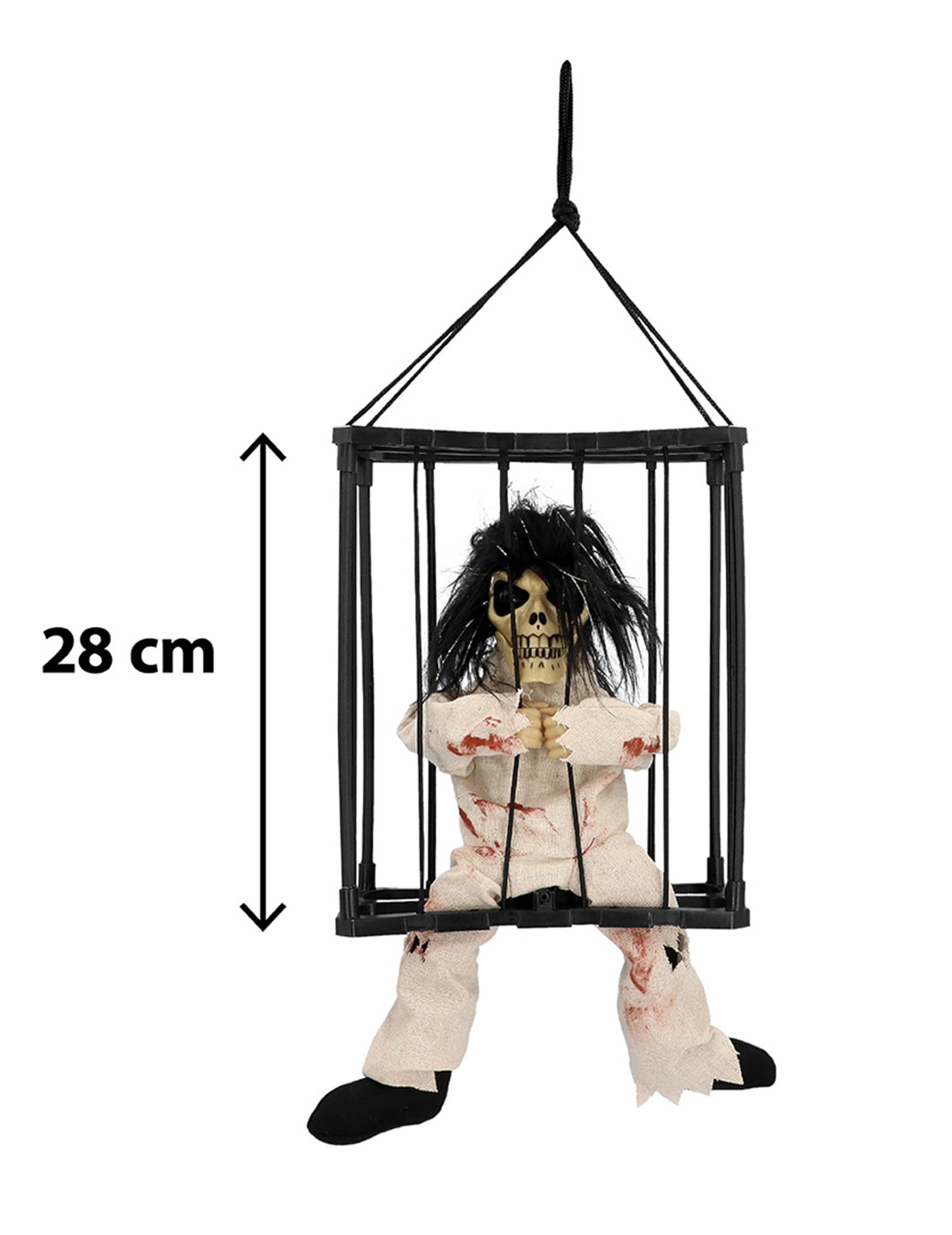 Decoração animada suspensa fantasma de prisioneiro 28 x 23 x 9,5 cm