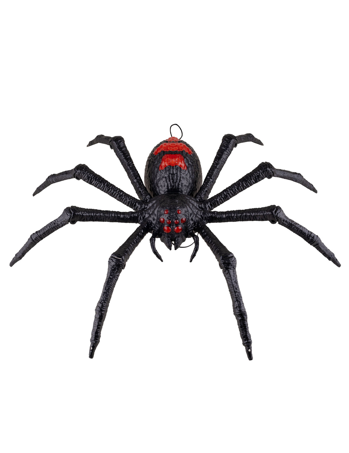 Decoração sonora e luminosa de tarântula preta 70 x 15 x 42 cm