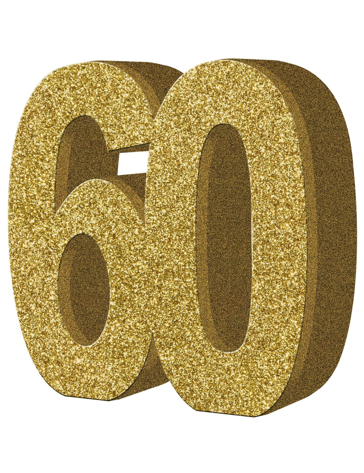 decoração de mesa 60 anos para aniversário dourada com glitter