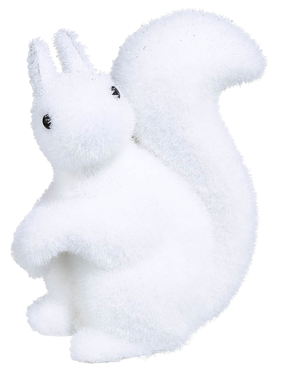 Decoração de esquilo branco cintilante