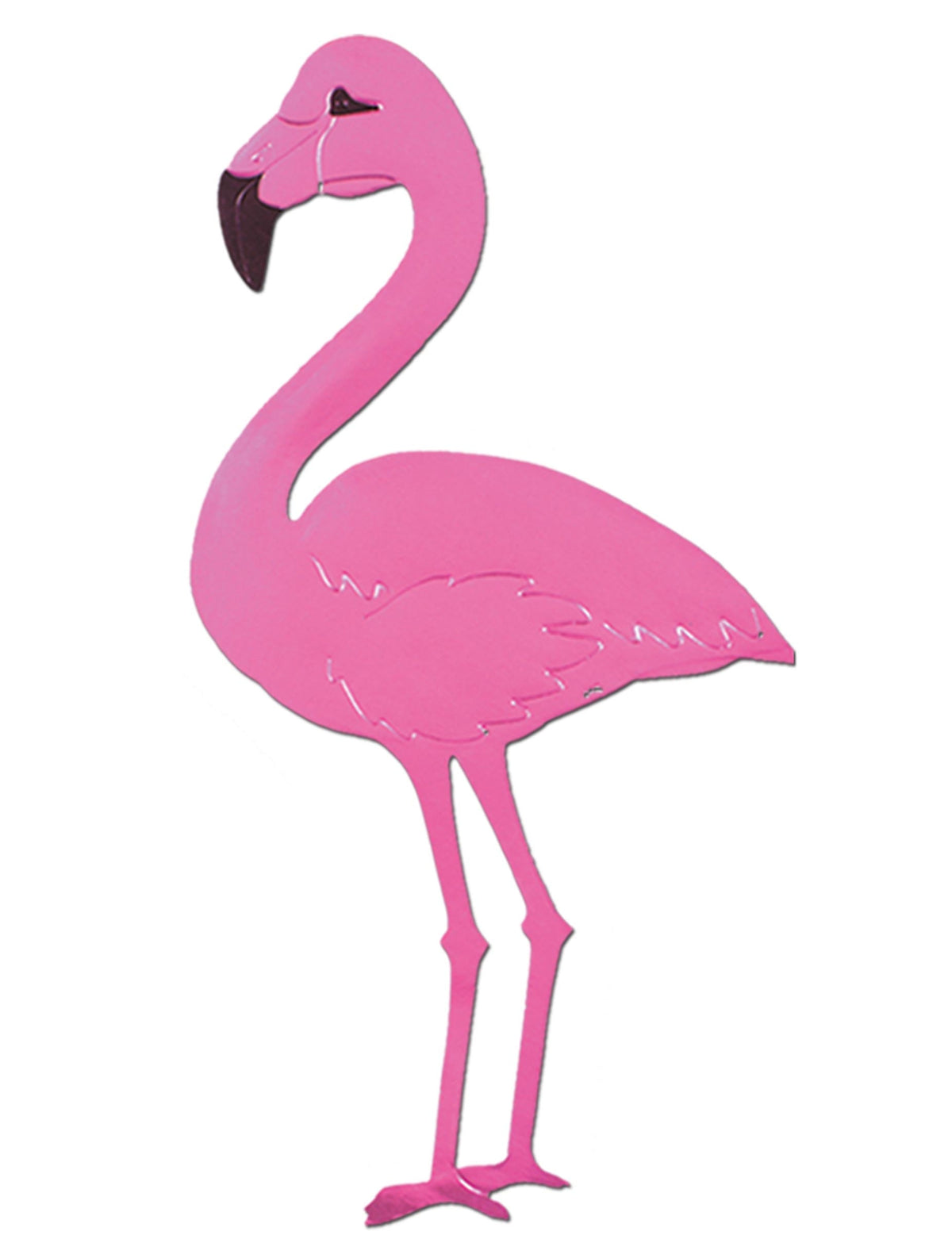 Décoration à suspendre en aluminium et carton flamant rose pour fête tropicale rose