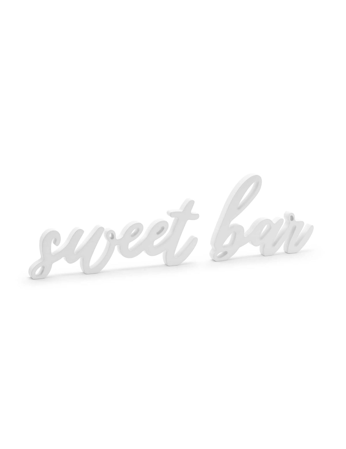 Decoração em madeira sweet bar para casamento branca