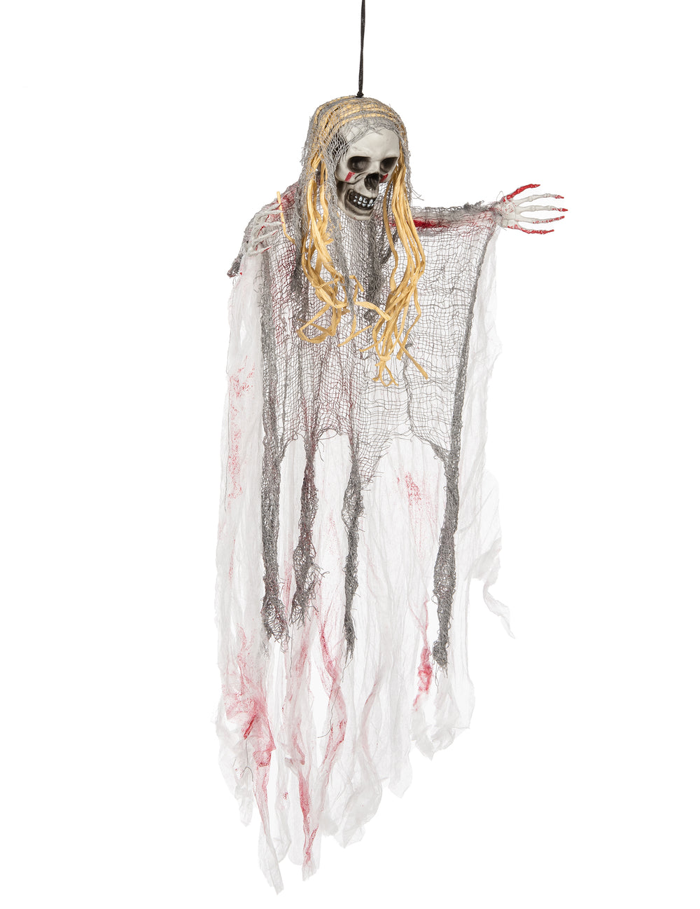 Vue de profil de la décoration fantôme sanglant pour Halloween